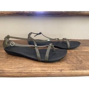 CROCS Black and Olive Sandals